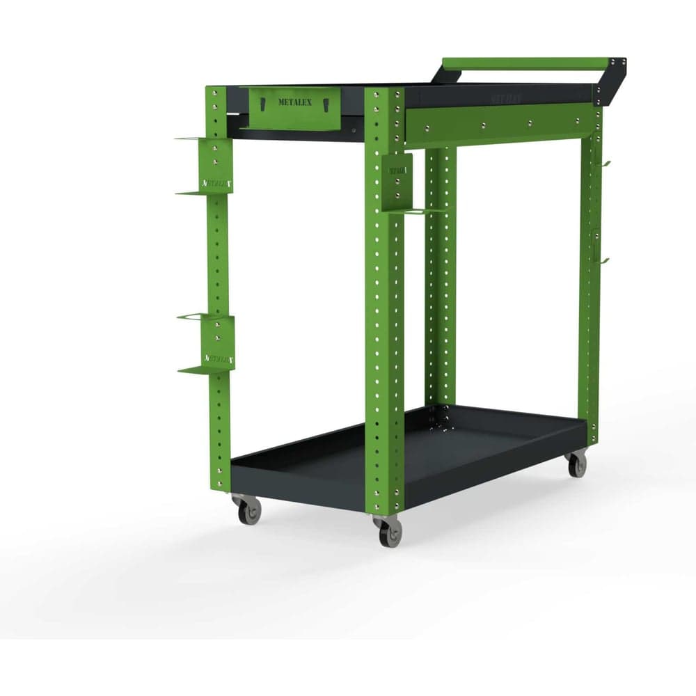 Тележка инструментальная ООО Металекс Metalex Тип 1А, 900x450x800, 2-е полки, серо-зеленый 118568