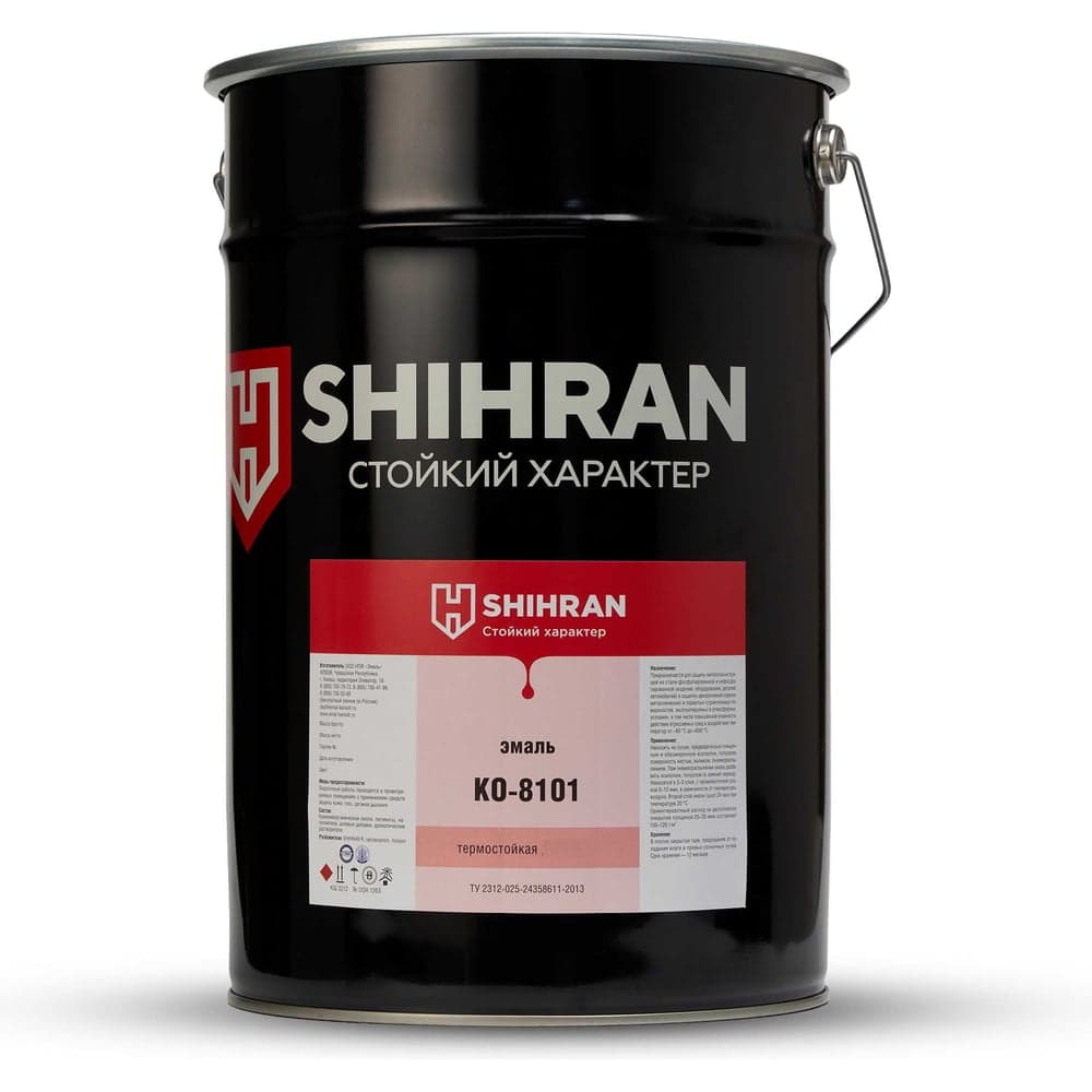 Эмаль термостойкая SHIHRAN КО-8101 серая, RAL 7040, до +400С, 25кг 00000007596