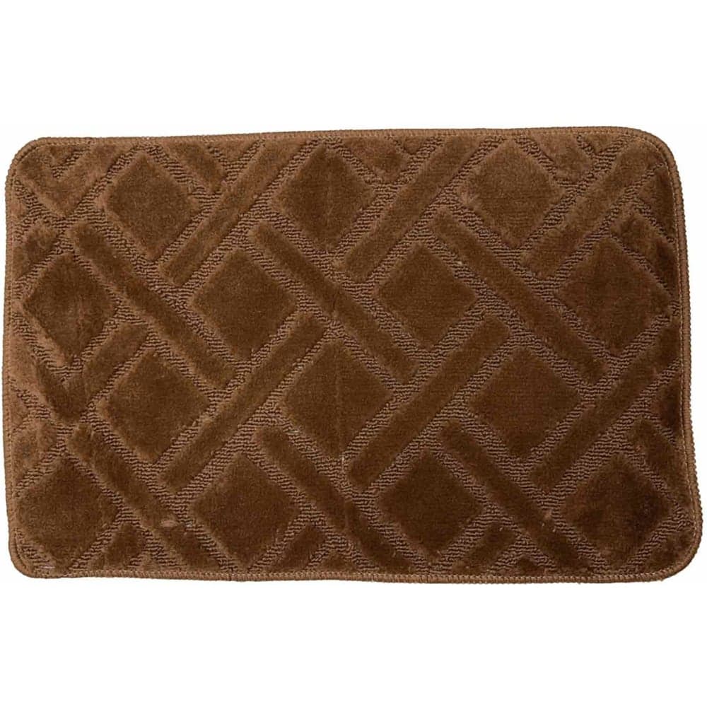 Коврик для ванной комнаты JOY HOME 40x60 арт. HYP24004 Клетка корич. 14719