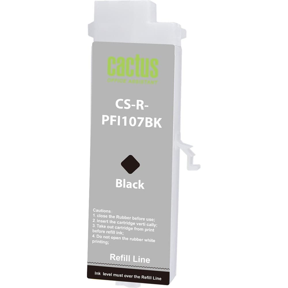Картридж ПЗК струйный CACTUS CS-R-PFI107BK черный для Canon imageProGRAF iPF670/680/685/770/780/785 2103183