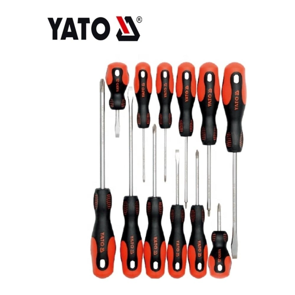 Набор отвёрток YATO 12 предметов SL/PH/SQ YT-2787 36132787 092 1