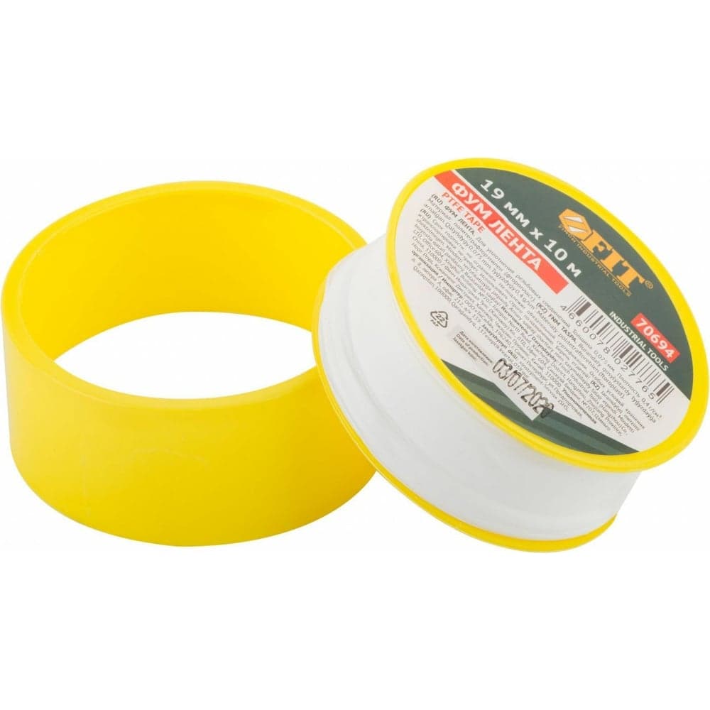 ФУМ-лента FIT плотность 0,40 гр/см3, 19 мм x 10 м x 0,075 мм 70694