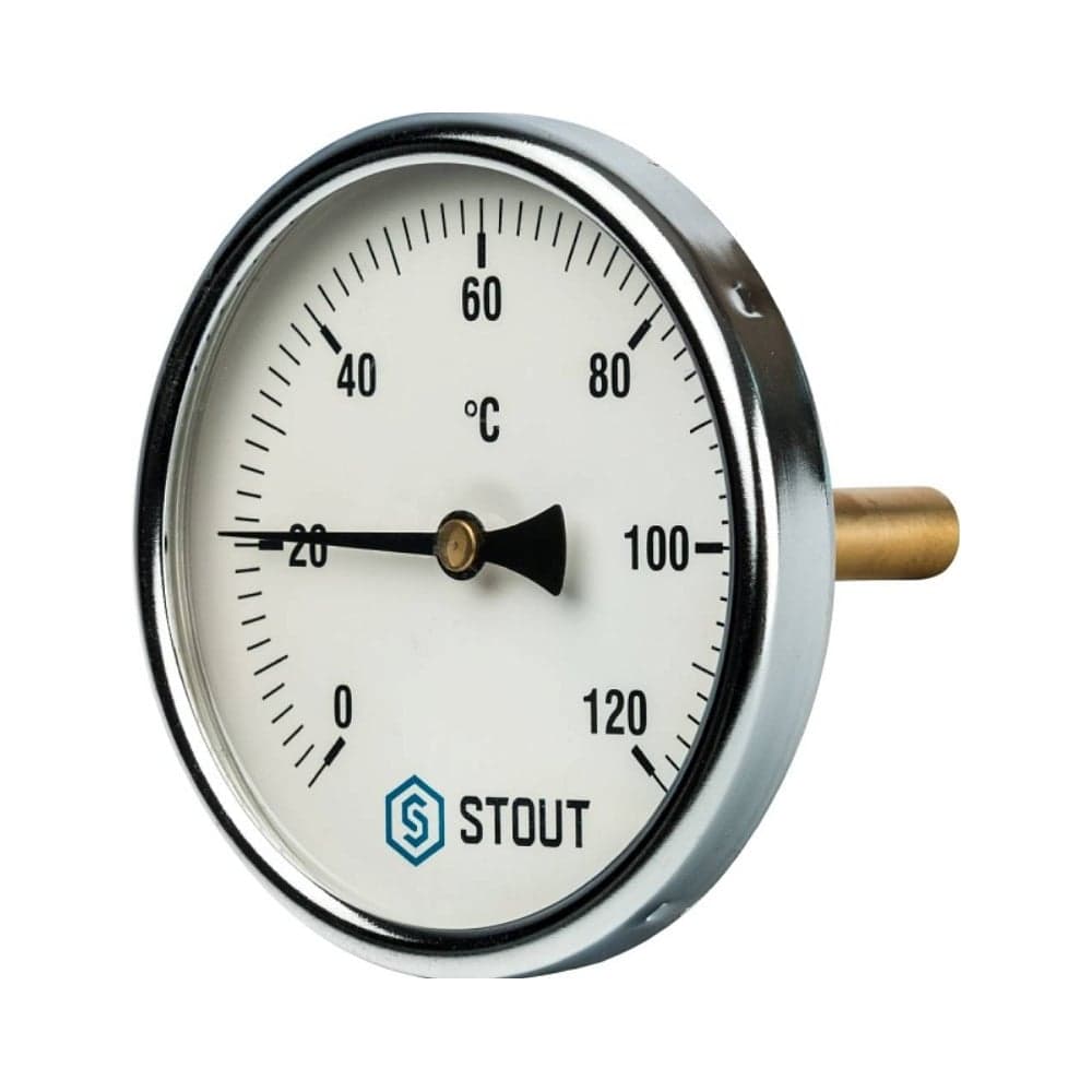 Термометр биметаллический STOUT SIM-1001-807515 с погружной гильзой, корпус RG0094NU9EUF2K
