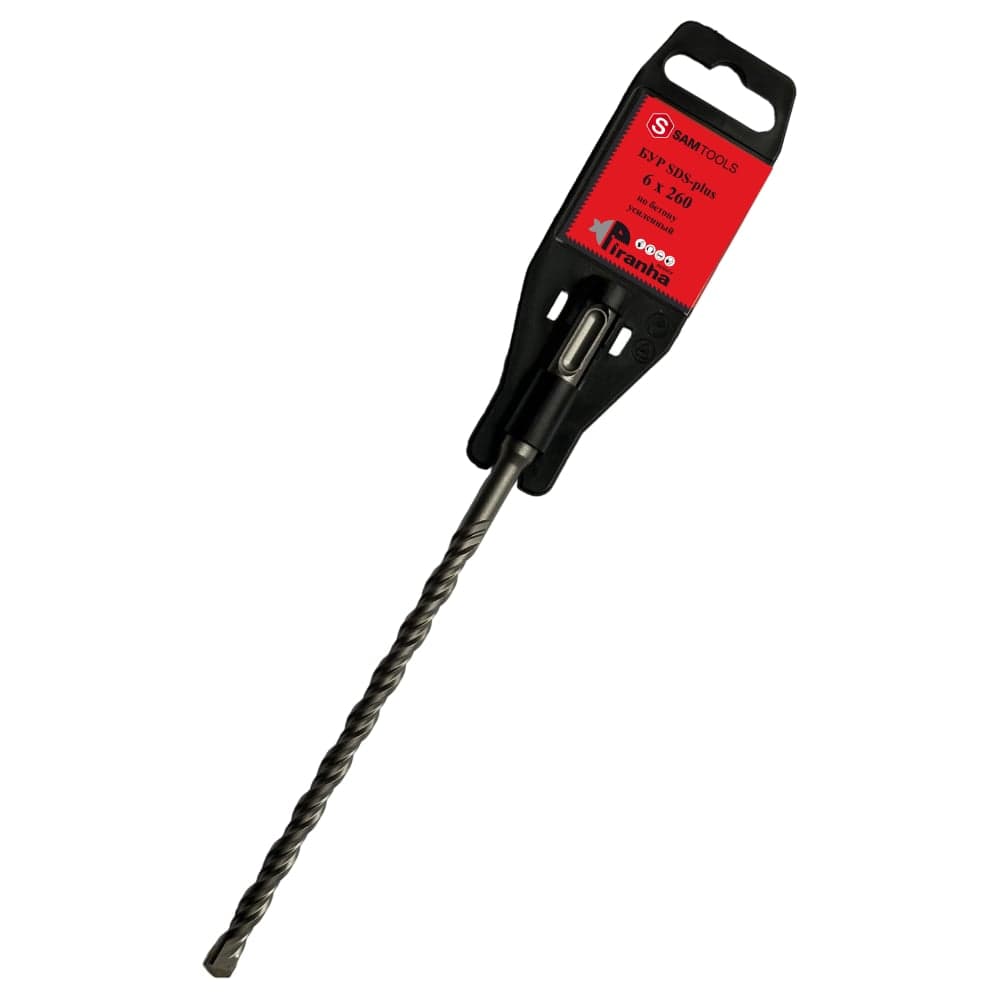 Бур по бетону SAMGRUPP SDS-plus 6x260 PIRANHA SAMC-008206260