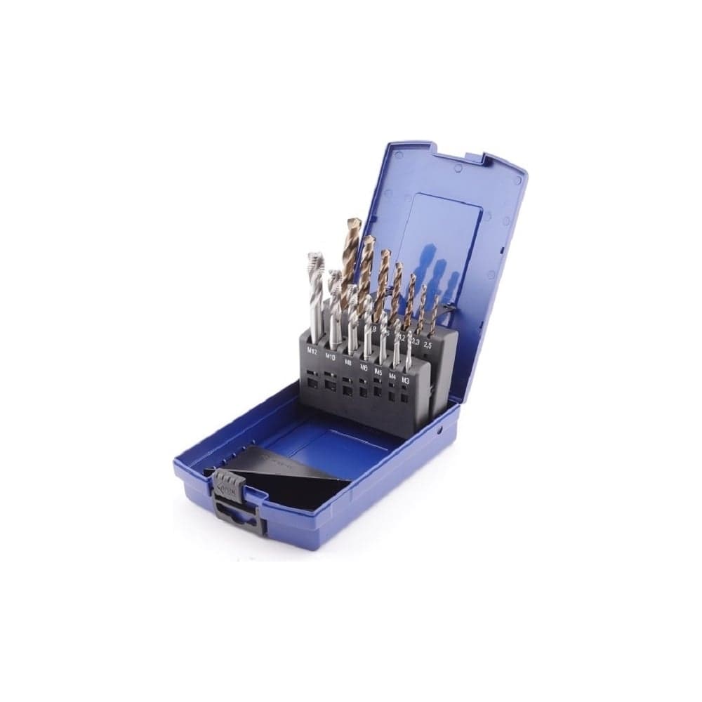Набор машинных метчиков GSR From RSP35 HSSE DIN371/376 M3-M10/M12 Silver 14 предметов BRB09100300