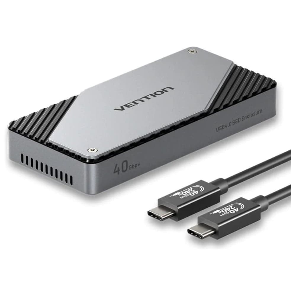 Корпус для SSD VENTION USB 4.0 Type-C M.2 NVMe Серый KPZH0