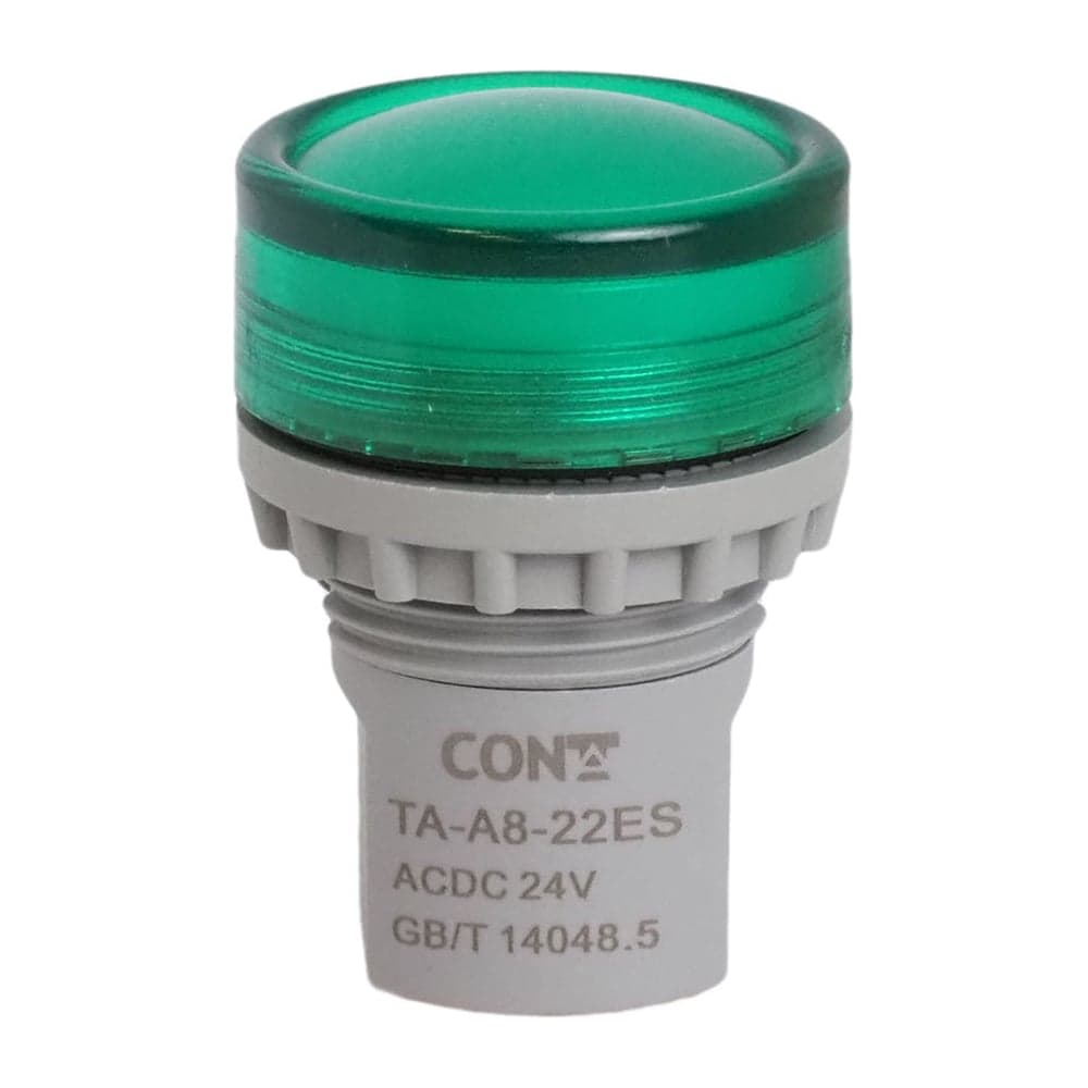 Световой индикатор CONTA TA-A8-22ES-G24-5 зеленый рассеиватель, 24V AC/DC, пластик, 22мм, упаковка 5 шт. 00-00013355