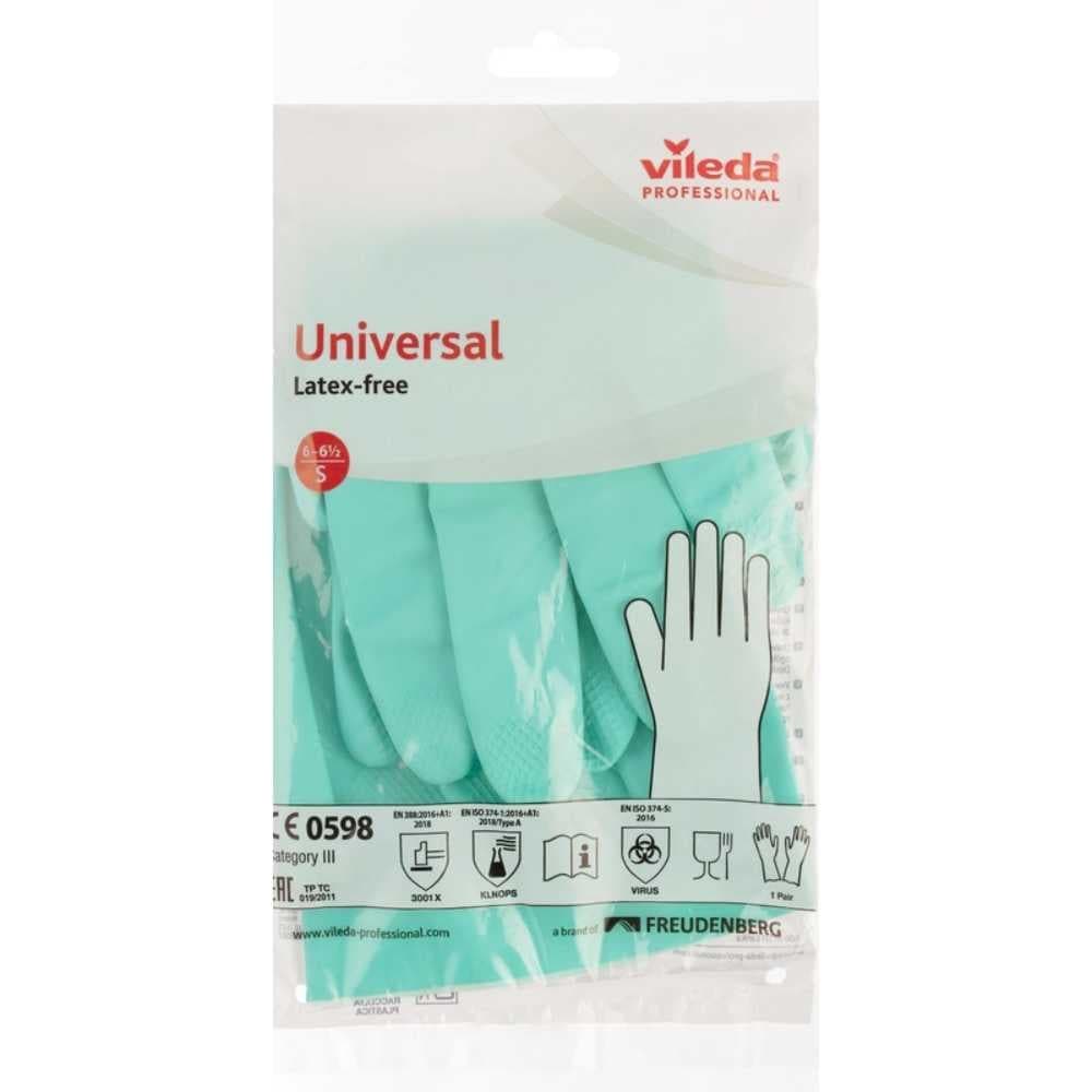 Перчатки нитриловые Vileda Professional Универсальные, зеленый, S (нов. арт. 174379) 100800