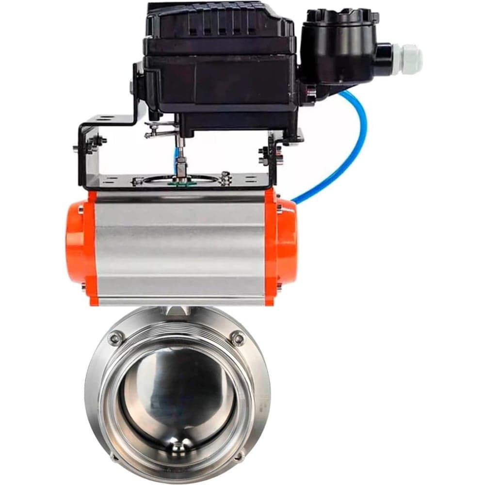 Затвор дисковый DN.ru 304-304-EPDM-2W-T-H Ду15 Ру10 пищ.нерж.сталь,пн.привод, позиционер D050-77127