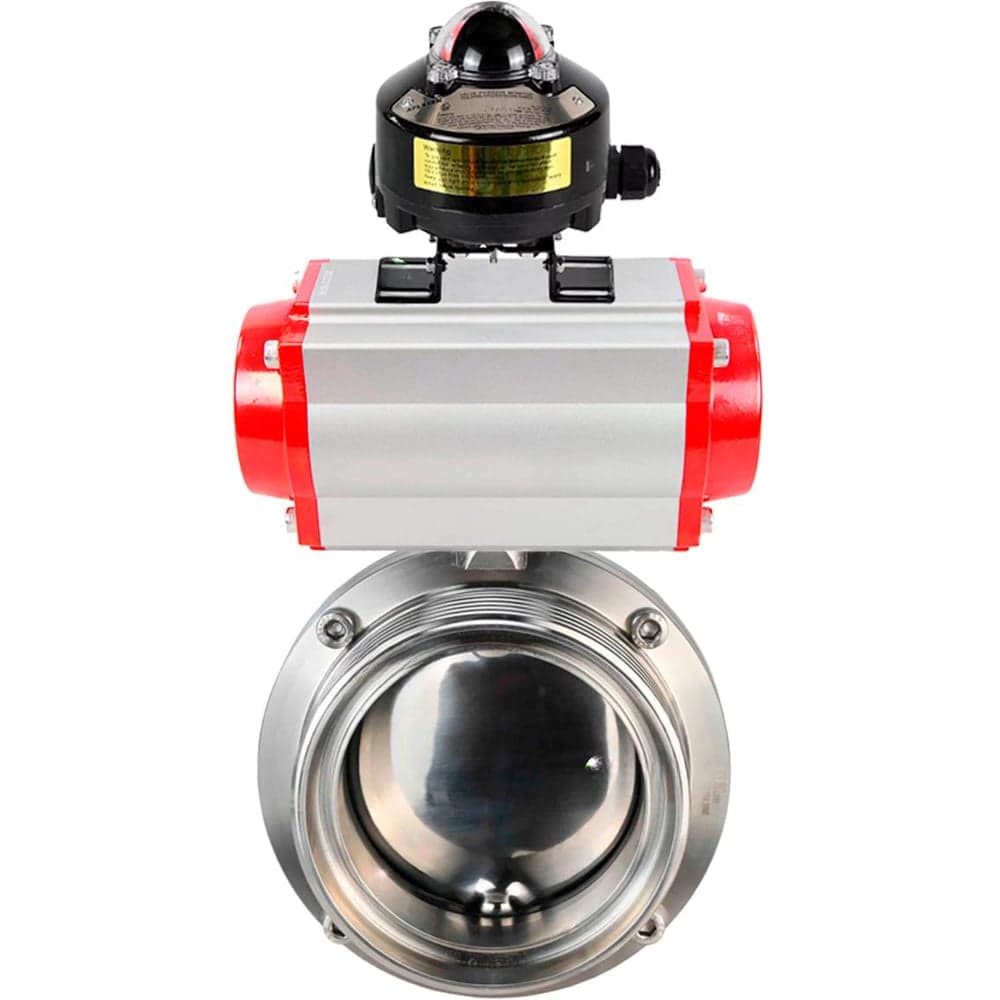 Затвор дисковый DN.ru 304-304-Sil-2W-T-H Ду15 Ру10 пищ.нерж.сталь, пн.привод, БКВ D050-73698