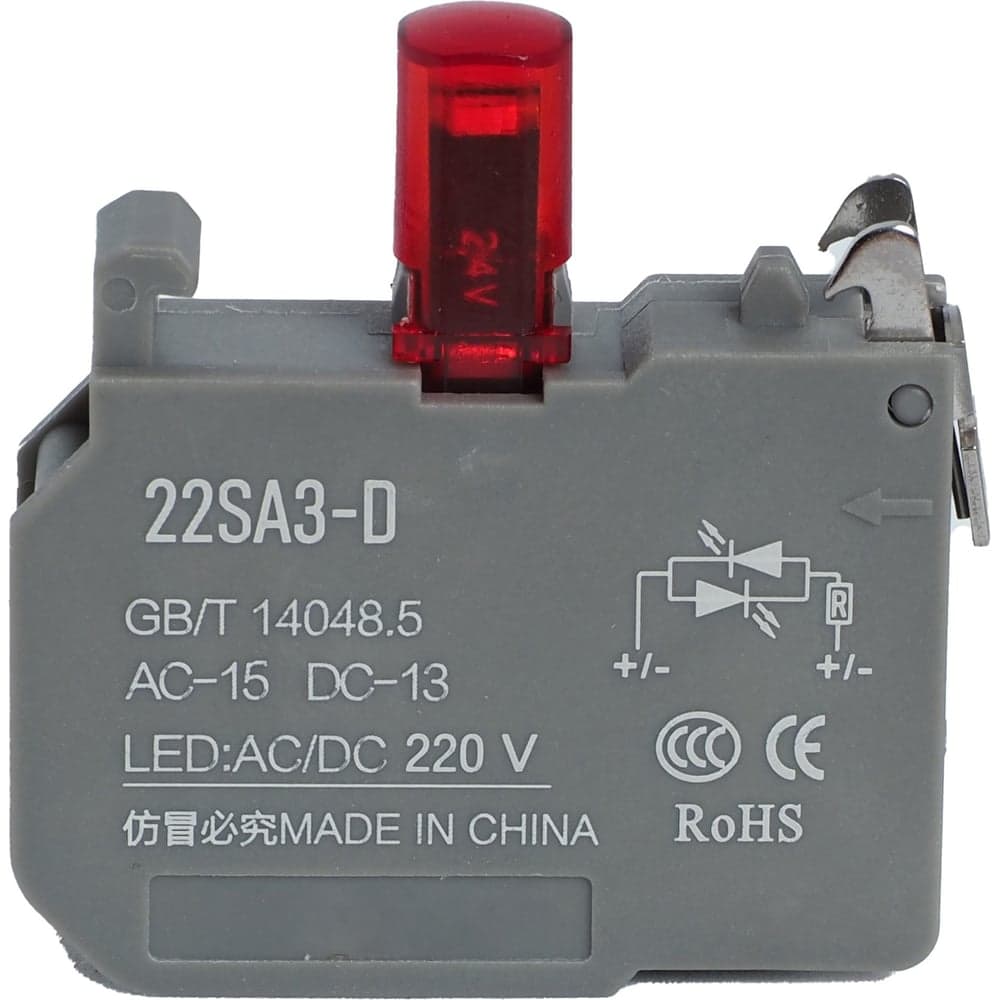 Модуль подсветки CONTA TA22SA3-D/R230V-5, красный, LED, упаковка 5 шт 00-00013015