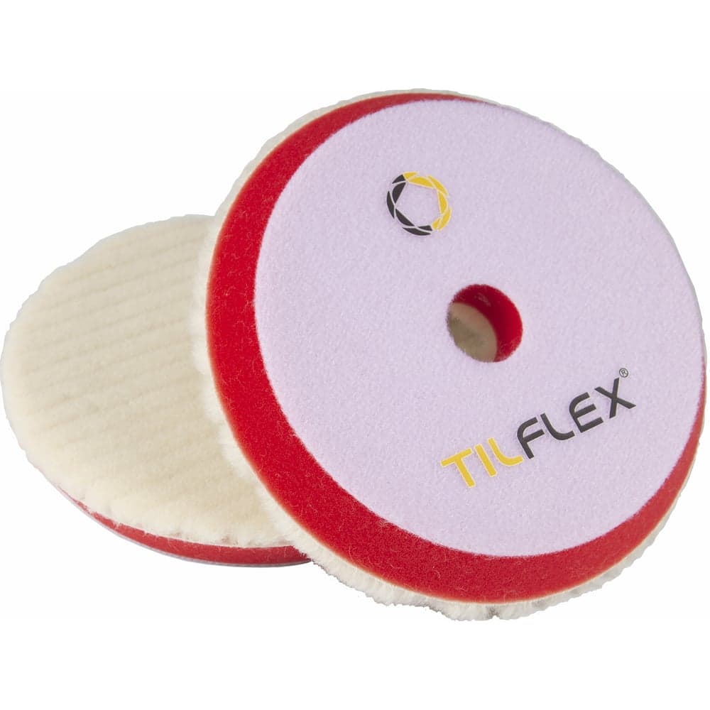 Круг конусный полировочный с отверстием TILFLEX из натуральной овечьей шерсти (стриженный мех) 150 мм, липучка 125 мм TL77