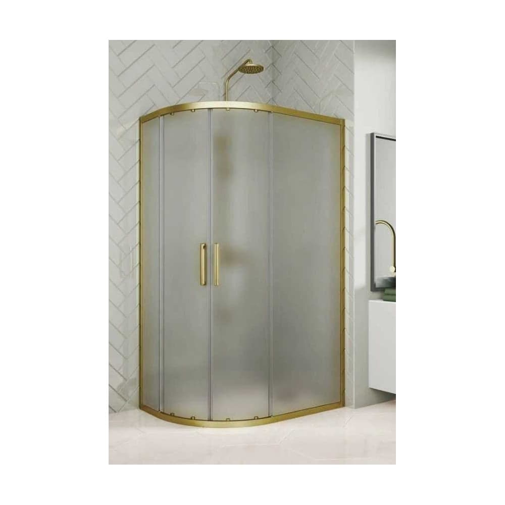 Душевой уголок GuteWetter GWMPKB018RB 120x85x200 см, цвет фурнитуры бронзовый, цвет стекла матовый, стекло закаленное 6 мм, открывание двери левое/правое 4698032689117