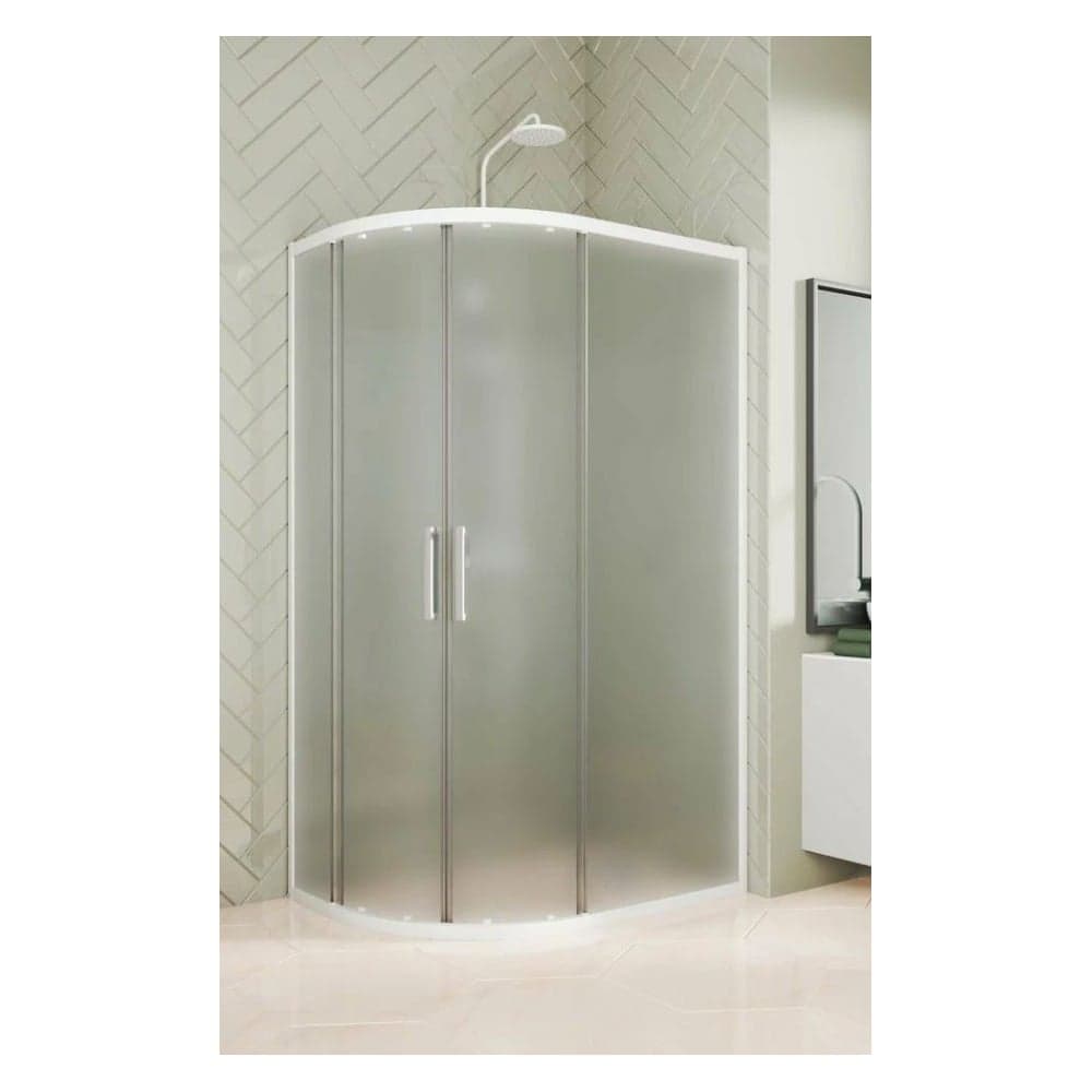 Душевой уголок GuteWetter GWMPKB018RB 85x80x200 см, цвет фурнитуры белый матовый, цвет стекла матовый, стекло закаленное 6 мм, открывание двери левое / правое 4698032687939
