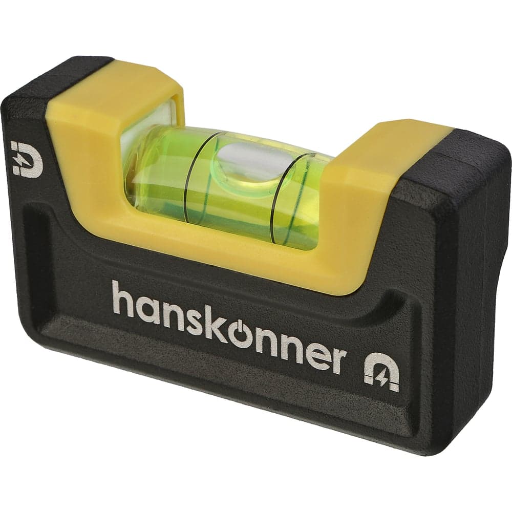 Уровень Hanskonner 65мм, 2 магнита, клипса, фрезерованный, 1 колба, точность 0.5мм/м HK2015-06-065
