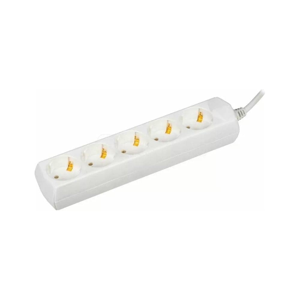 Удлинитель GENERICA У05 5 мест 2P+PE/1,5м 3х1мм2 10А/250В WYP10-10-05-D15-Z-G