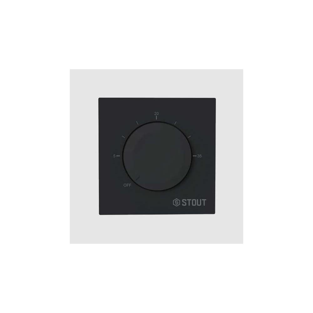 Термостат теплого пола STOUT STE-2001-130220 3А, ON/OFF черный RG0093NF3EPPJB