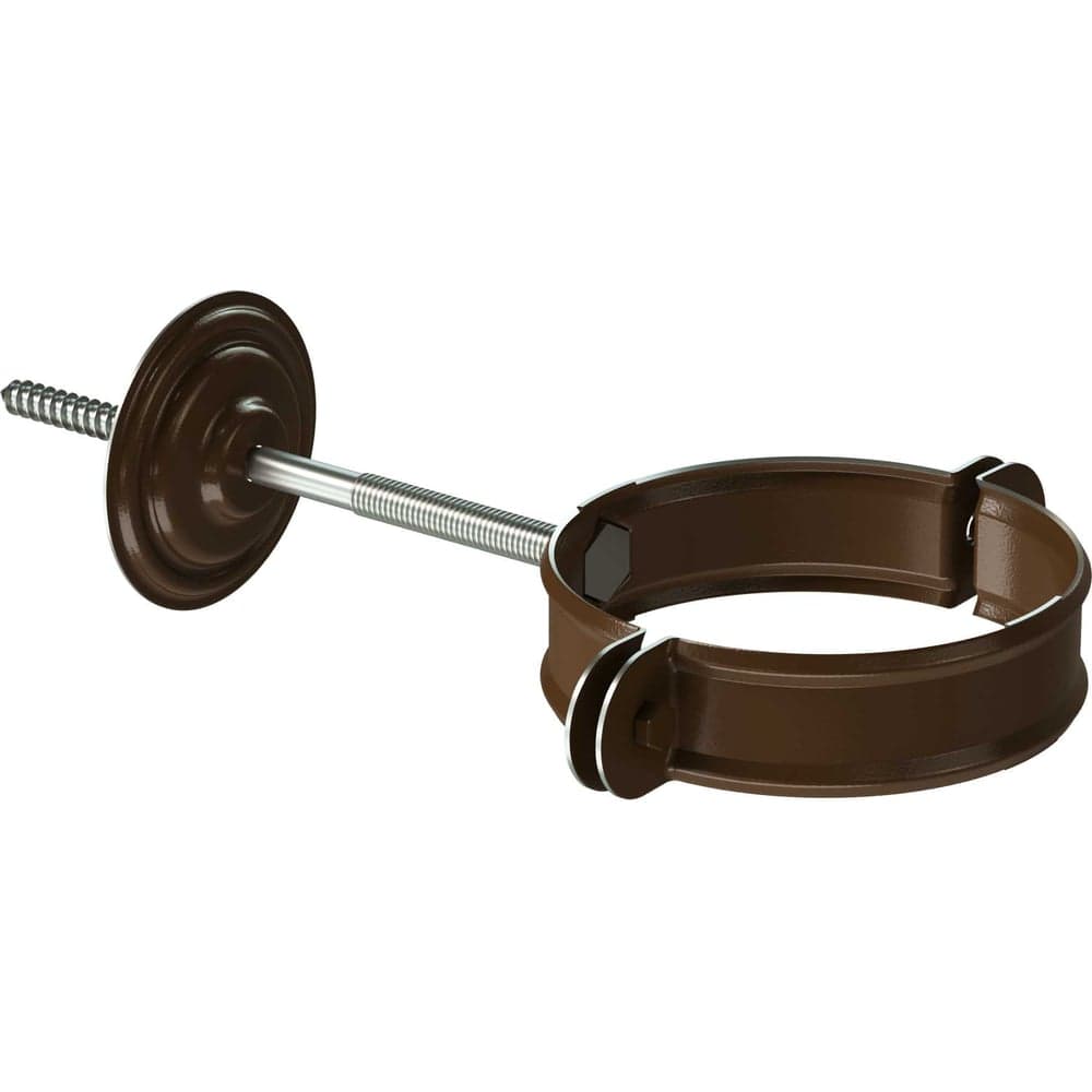 Хомут трубы DOCKE STAL PREMIUM D90(Каштан 8017) PVHT-1004