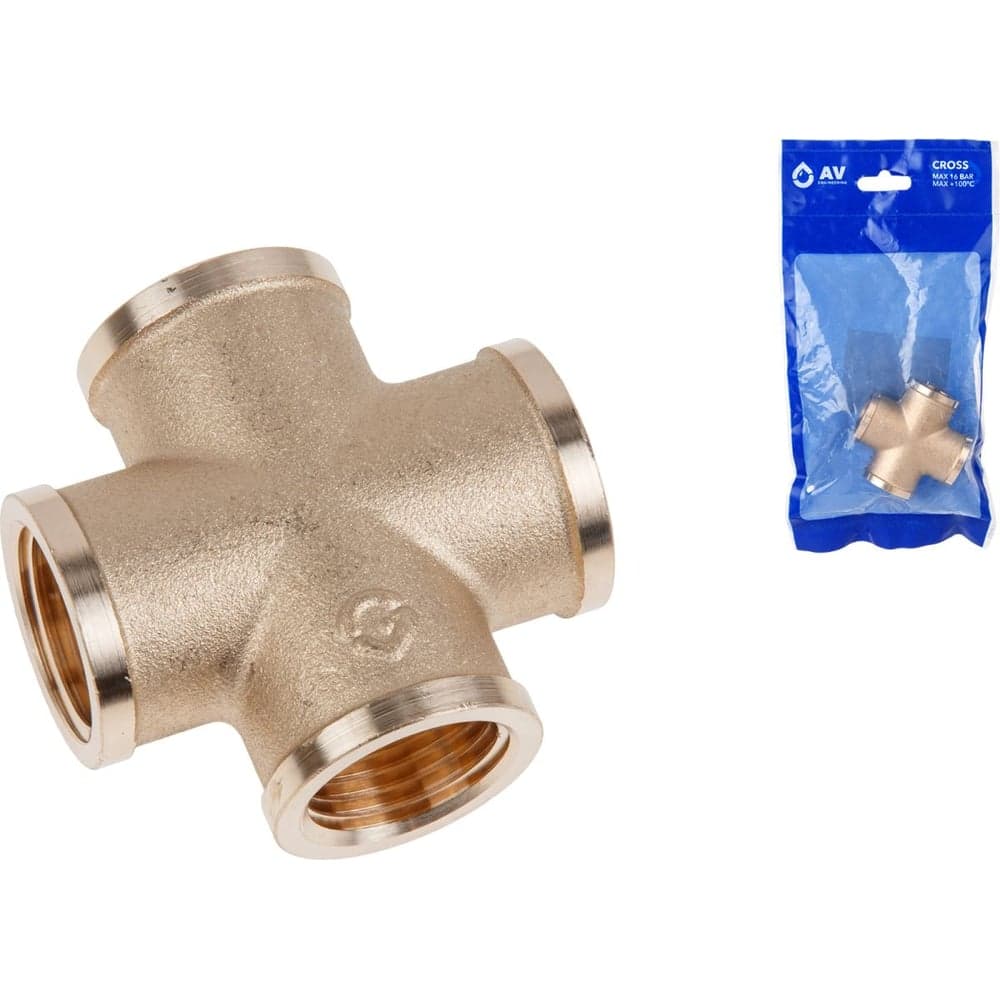 Крестовина AV Engineering 1/2 вн.-вн.-вн.-вн., (инд. упак.) AVE312001