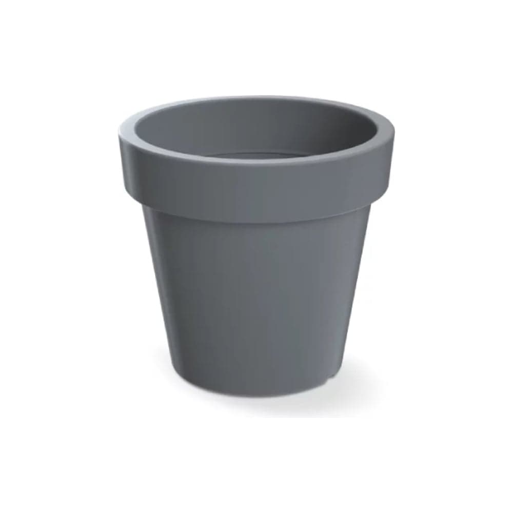 Кашпо ФлораПласт пластик Lofly d24,5см h22,5см 6,7л серый 0 73242