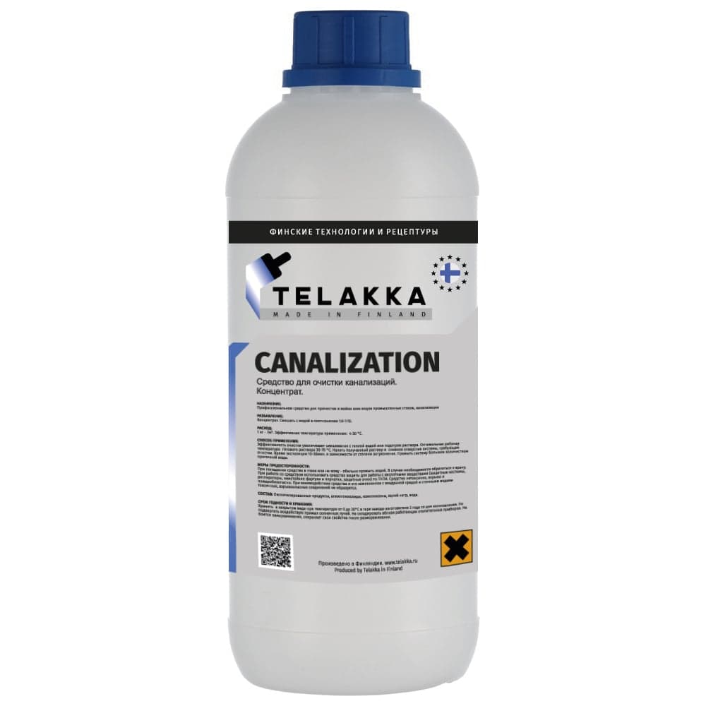 Средство для прочистки стоков, канализации Telakka CANALIZATION 1л 4631160697418