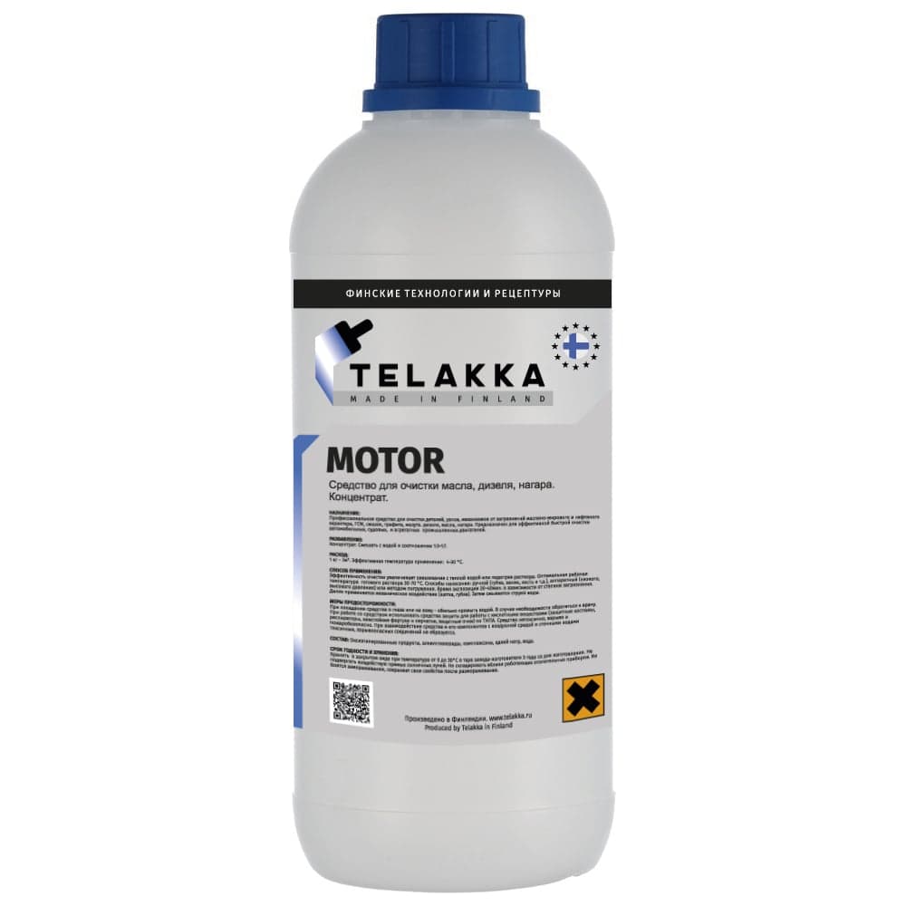 Средство для очистки дизеля, масла, нагара Telakka MOTOR 1л 4631160698163