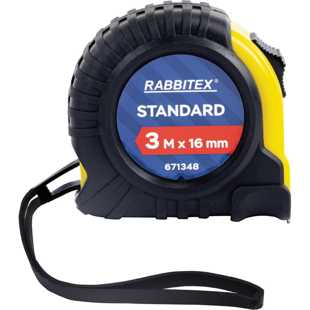 Рулетка измерительная RABBITEX 3,0мх16мм, Standard, обрезиненный корпус 671348