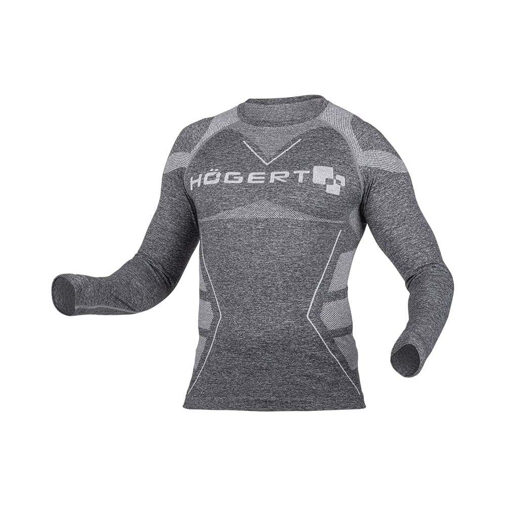 Термоодежда-бесшовная кофта HOEGERT TECHNIK OSTE, цвет графит, M-L HT5K392-M-L
