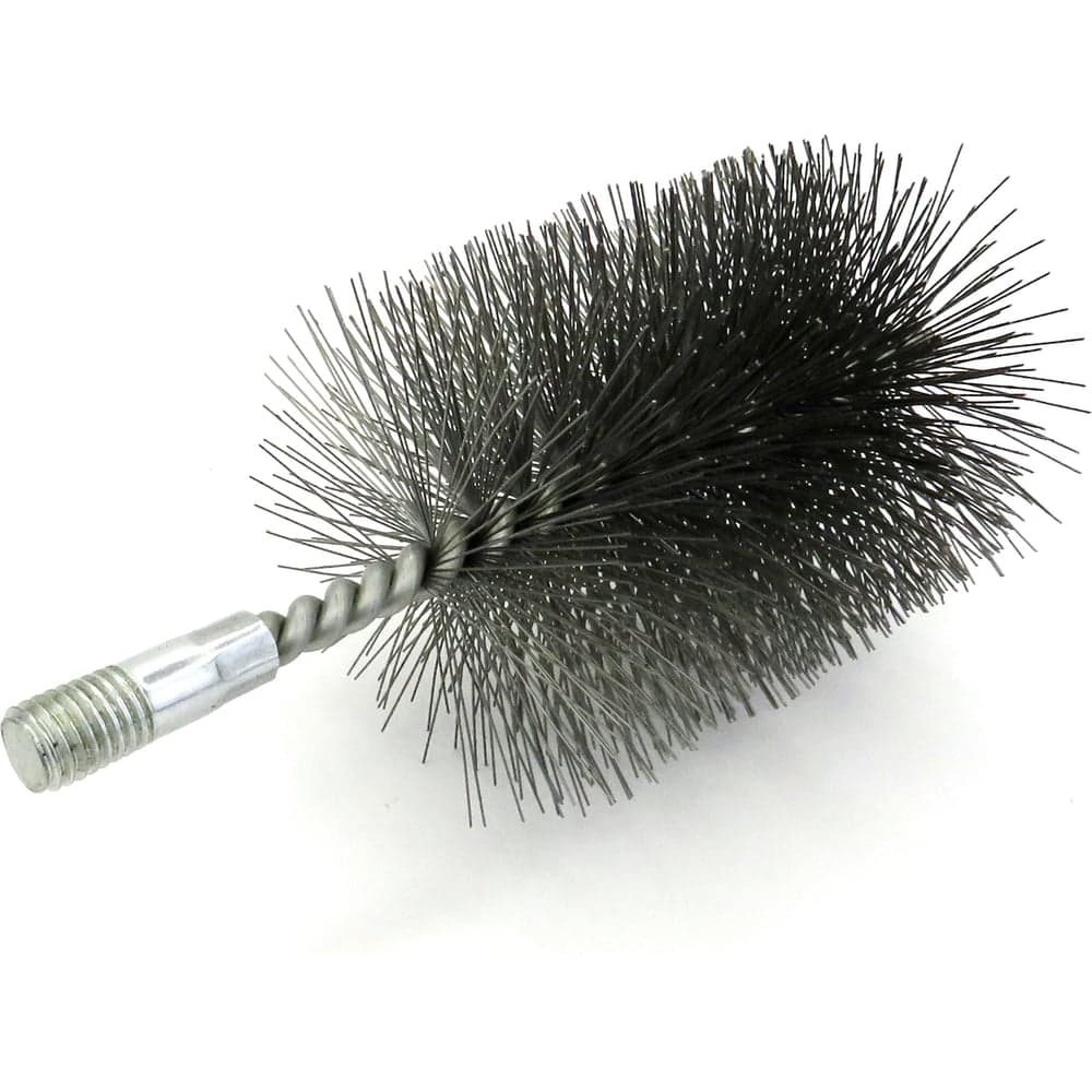 Щетка ерш трубный EuroBrush Д80, ворс сталь 0,50, посадка М12 резьба (14-580) кордщетка ершик, очистка технологических отверстий, котлов, чистка теплообменников прочистка дымоходов, труб EB-T80ST