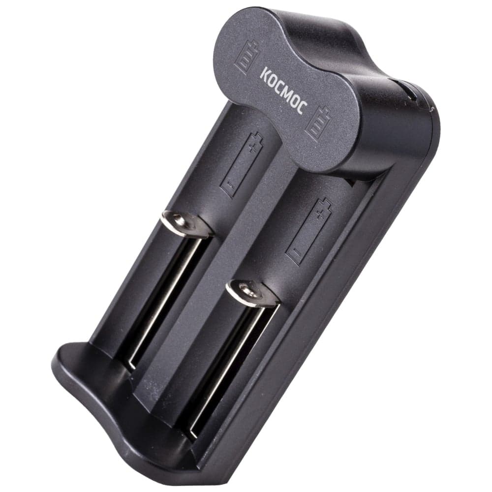 Зарядное устройство КОСМОС 1-2 16340, 17335, 18490, 18650, 20700 питание от USB шнура KOC701USB