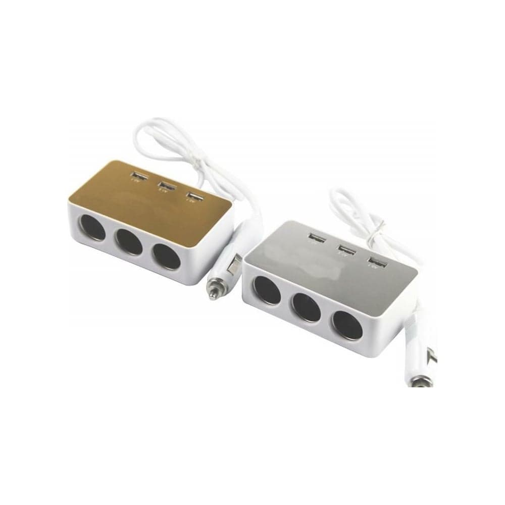 Разветвитель прикуривателя Nord-Yada 3 гнезда 3 USB, провод 50 см, с индик. 907343 - 2