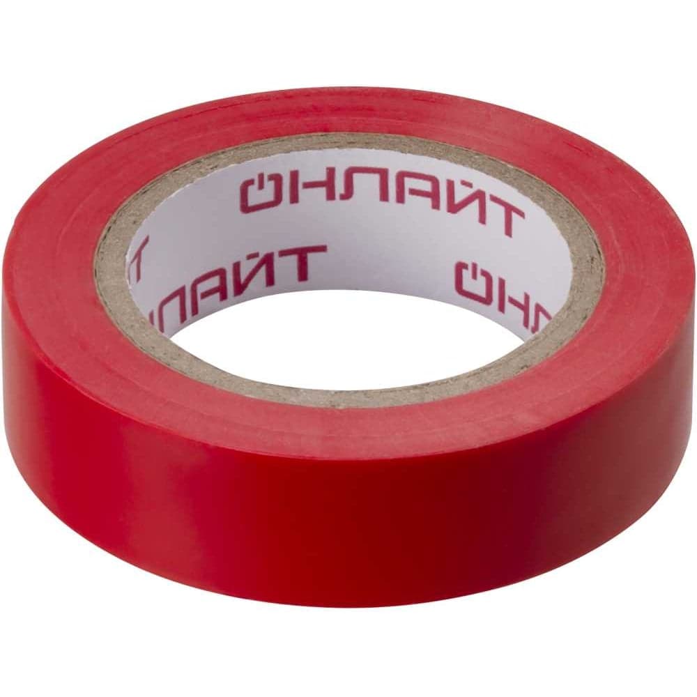 Изолента ОНЛАЙТ OIT-B15-10/R ПВХ, красная, Китай 61878