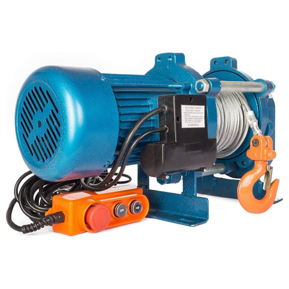 Лебедка TOR ЛЭК-300 E21 KCD 300/600 кг 220 В с канатом 70/35 м (T) 1050494