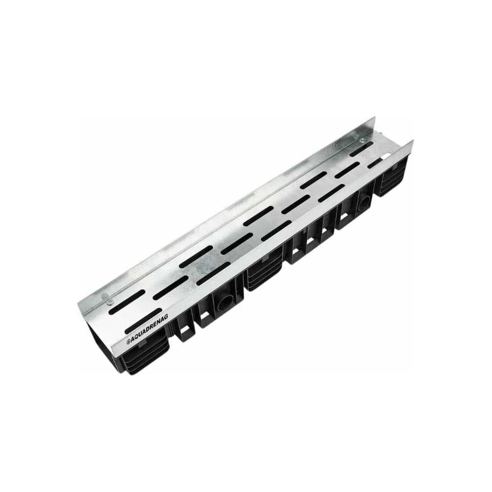 Лоток водоотводный пластиковый AQUADRENAG Aquadrenag ЛВП Classic Stone AQD-М DN100 H146 (комплект) Q10146146M