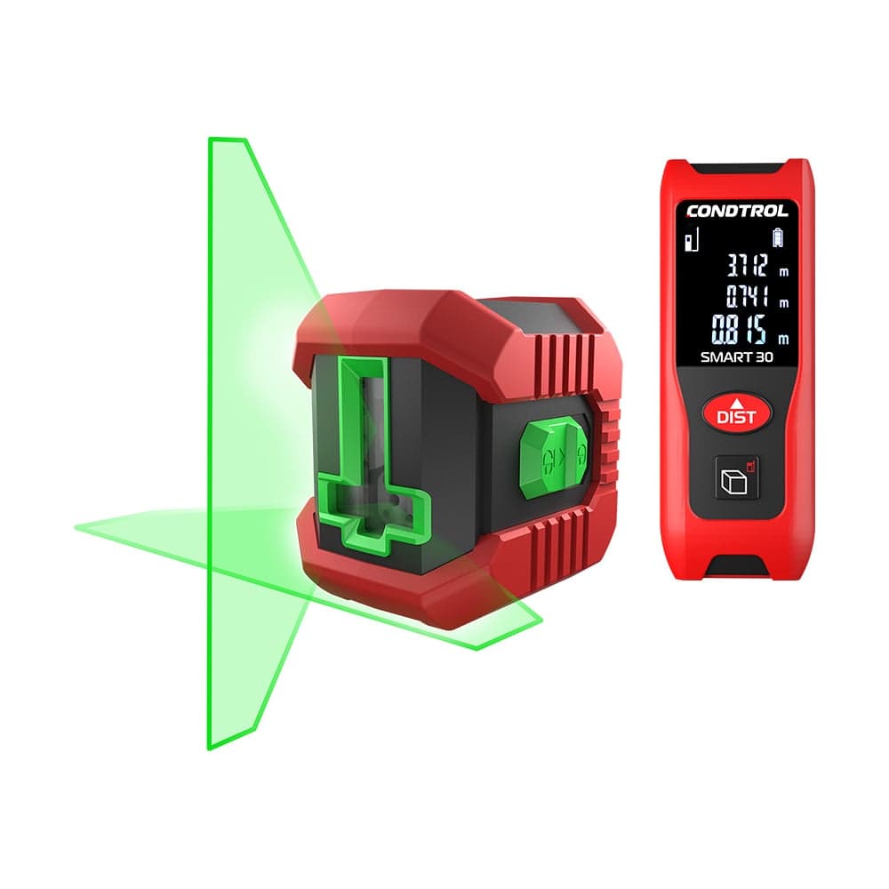 Комплект лазерный нивелир CONDTROL QB Green +Лазерный дальномер Smart 30 1-4-998