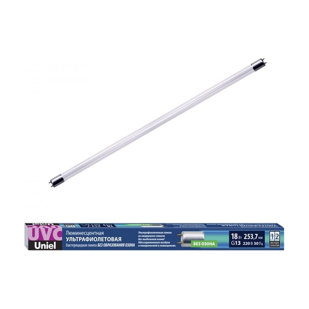 Ультрафиолетовая бактерицидная лампа Uniel UVCB/G13/CL EFL-T8-18 UL-00007276