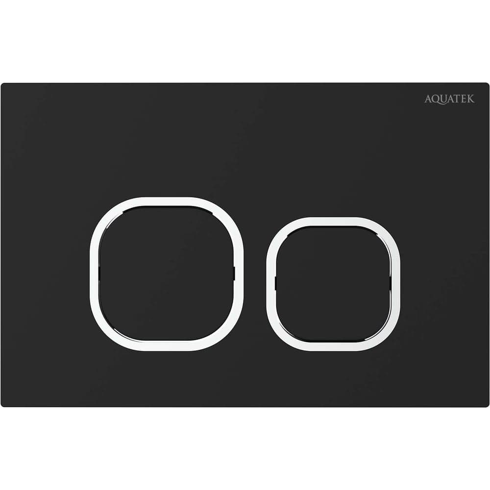 Панель смыва AQUATEK KDI-0000059(BD) черный матовый ободок хром (клавиши квадрат), 162х244 мм 00000147105