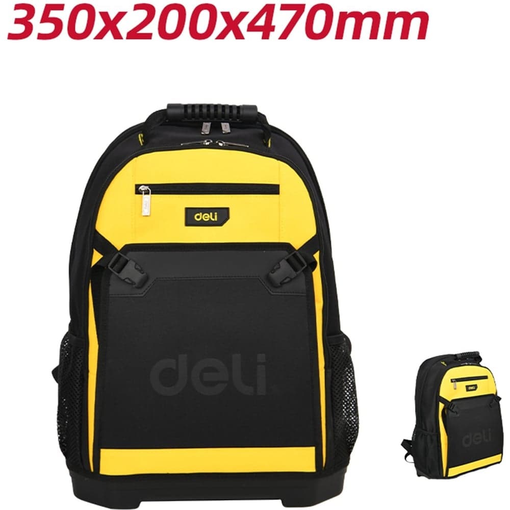 Рюкзак для инструментов DELI с жестким пластиковым дном DL586122 (350х200х470мм, 3 отделения, 10 карманов, ткань Oxford 600D) 209060