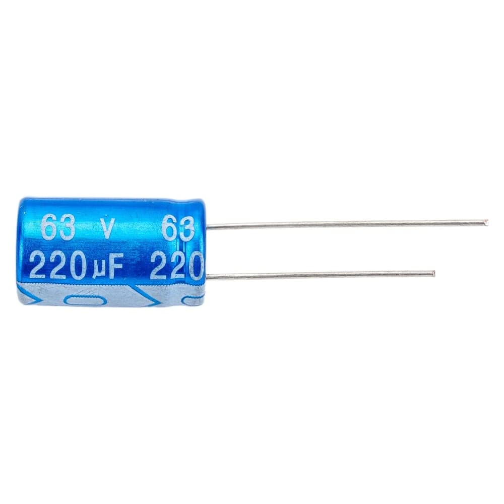 Конденсатор электролитический JB Capacitors (10шт) 220мкФ, 63В, 105C, 10x17 / P:5 мм, JRB1J221M05001000170000B-439 (10)