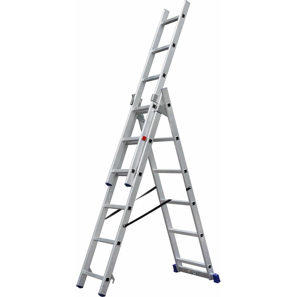Трехсекционная алюминиевая лестница SMARTY 3х6 SN011-306