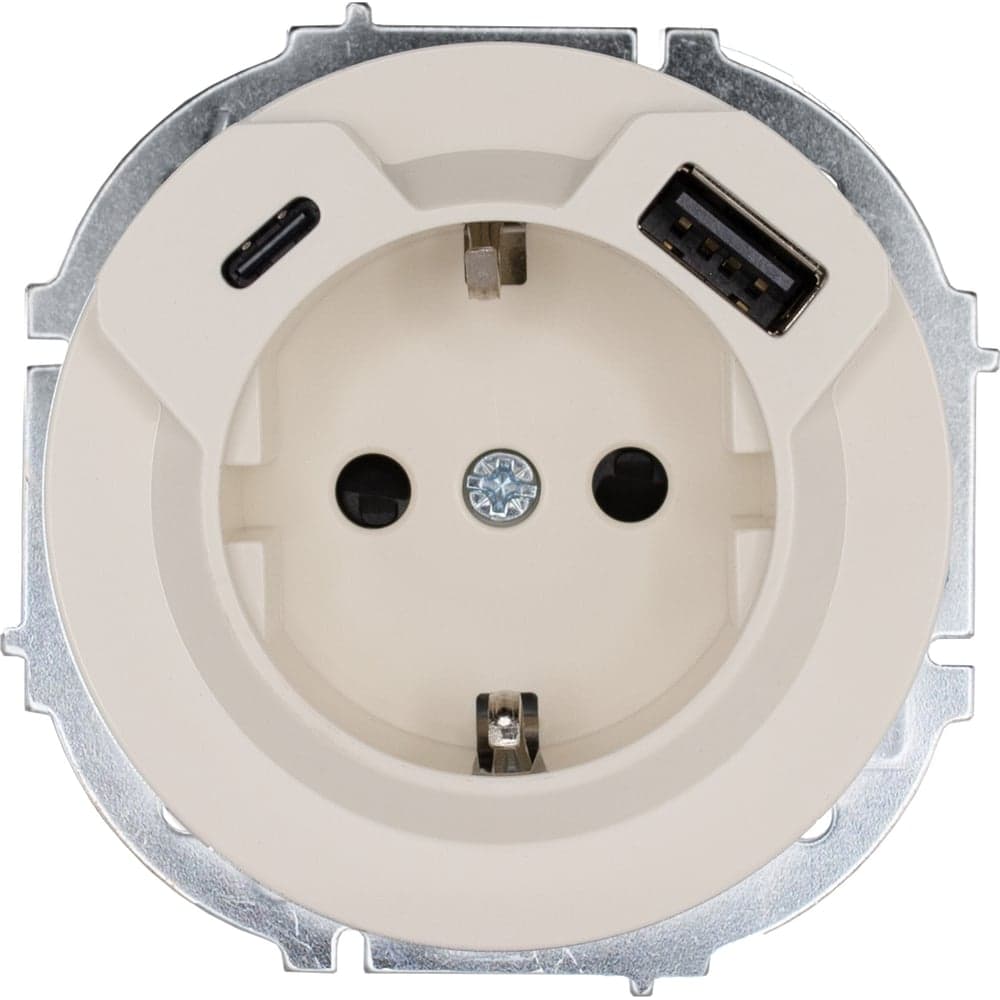 Розетка с/з TC + USB разъем Lezard OSEN слоновая кость 743-9088-181TC