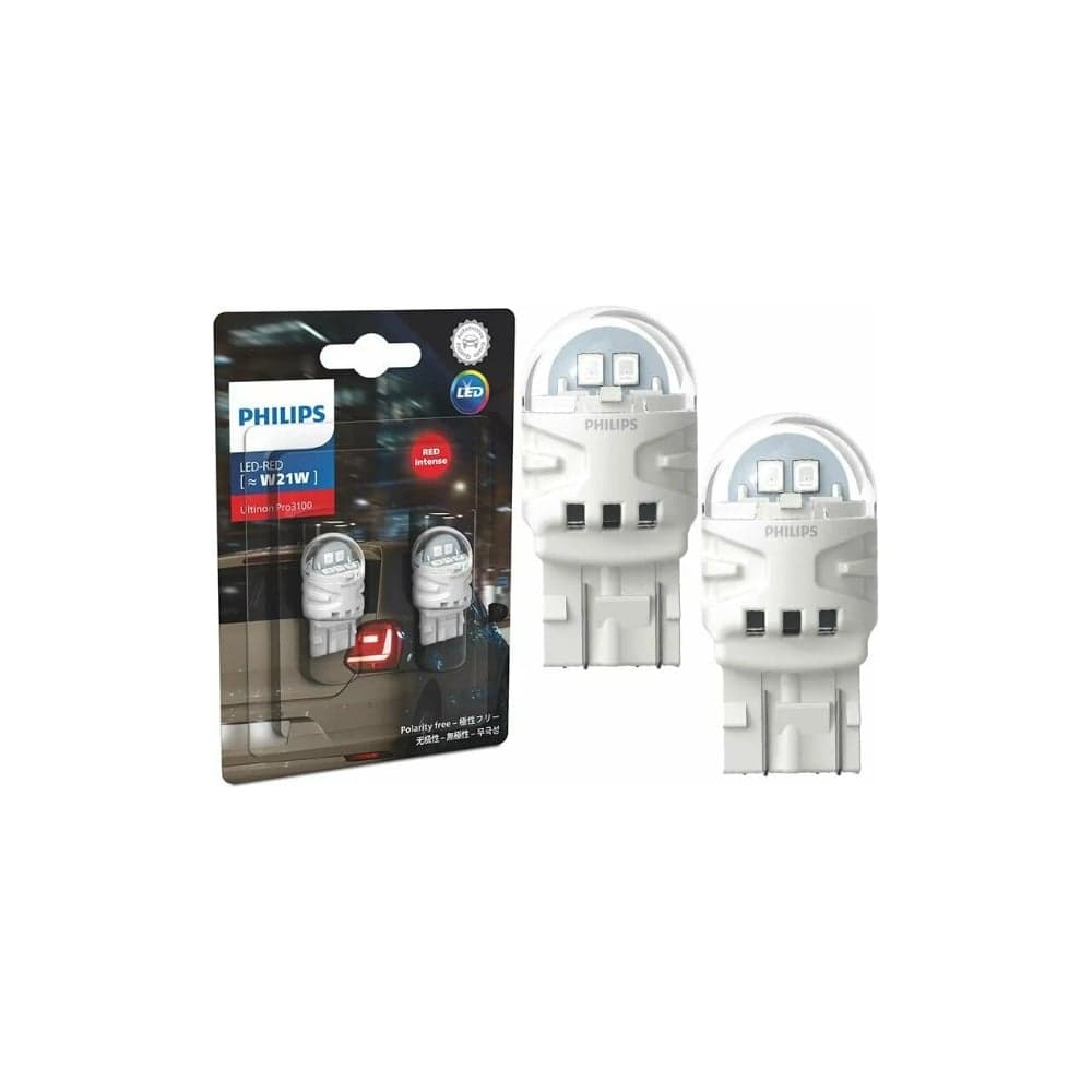 Лампа PHILIPS W21W 1,75W (W3x16d) 2800K Ultinon Pro3100 SI, блистер, 2шт, RED 11065RU31B2