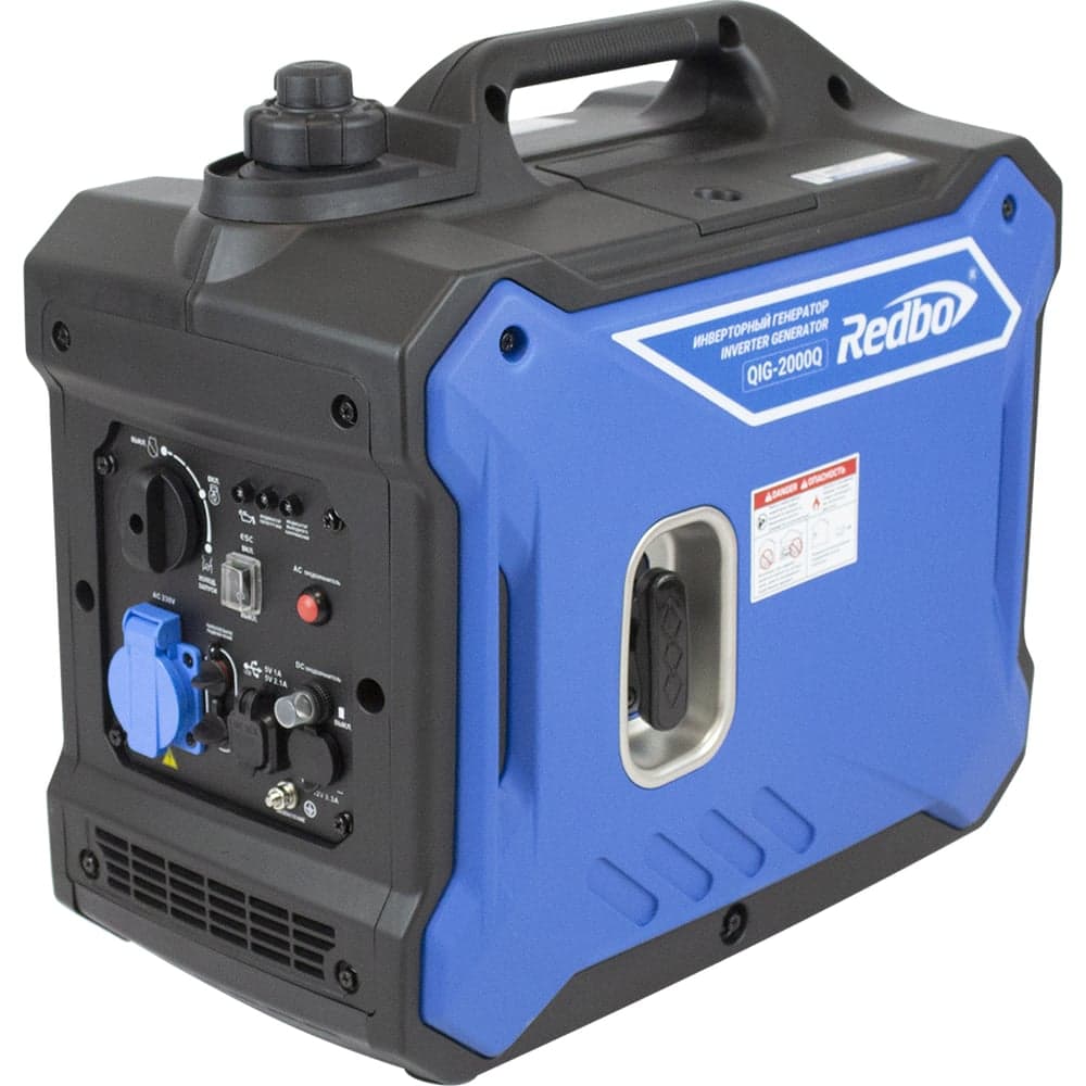 REDBO QIG-2000Q Генератор бензиновый инверторный (80 см3, 1600/2000 Вт, 3,4л.с./ 5500 об/мин, USB;)