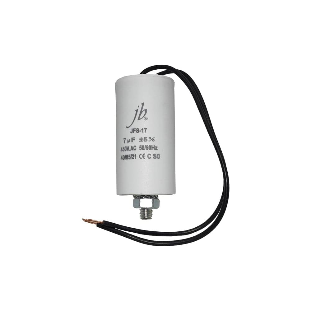 Конденсатор пусковой JB Capacitors 7мкФ, 450В, 35х70, JFS-17 (CBB60-G) (гибкие выводы+болт), JFS17A6705J000000B-454