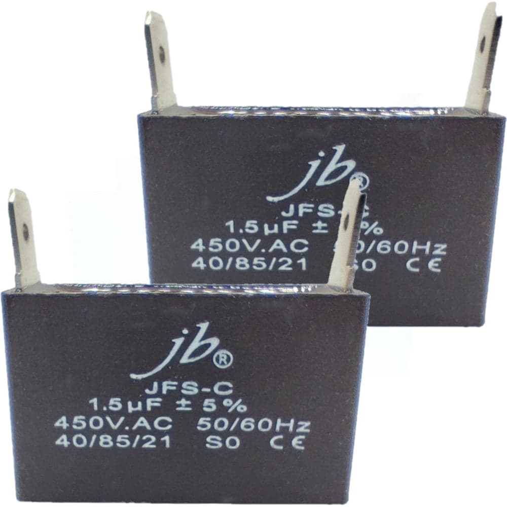 Конденсатор пусковой JB Capacitors (2шт.) 1.5мкФ, 450В, 36х12х22, JFS-C (CBB61) (клеммы), JFSCA6155J000000B-166 (2)