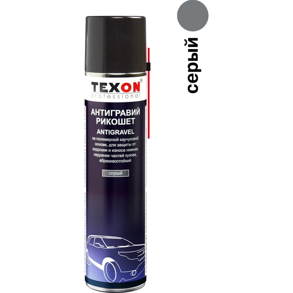 Антигравийное покрытие "Рикошет" серый 400мл аэр. баллон TEXON Proffesional ТХ181414 TX181414