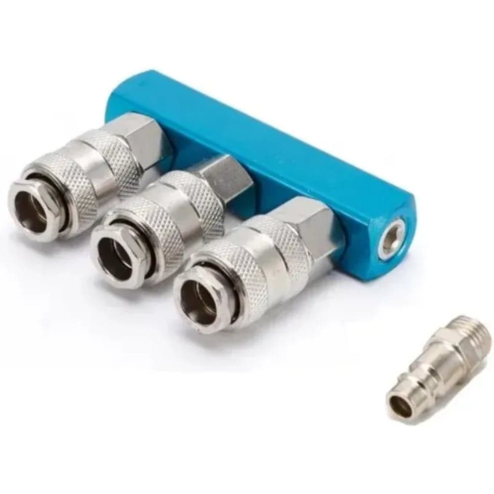 Разветвитель пневматический Pegas pneumatic на 3 выхода со штуцером 3306