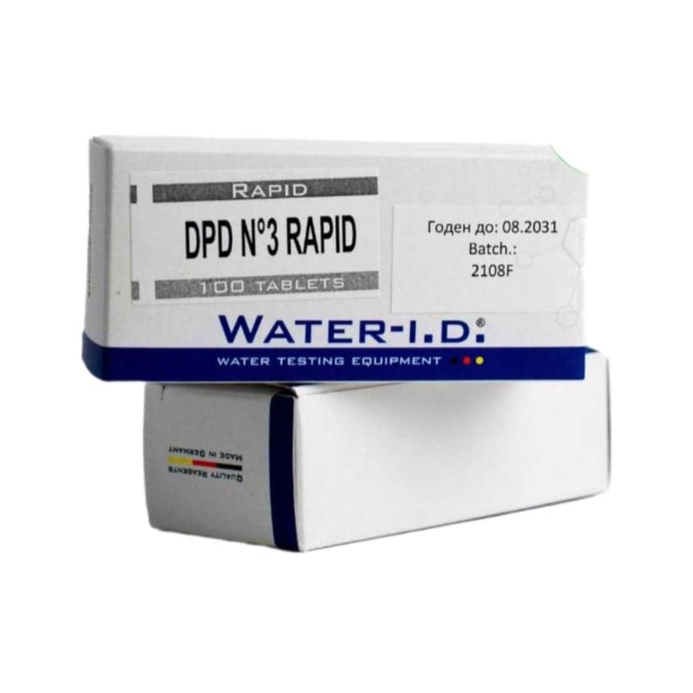 Таблетки для ручного пултестера КЕНАЗ Water-i.d. DPD 3 rapid 100 таблеток (10 блистеров) TbsRD3100