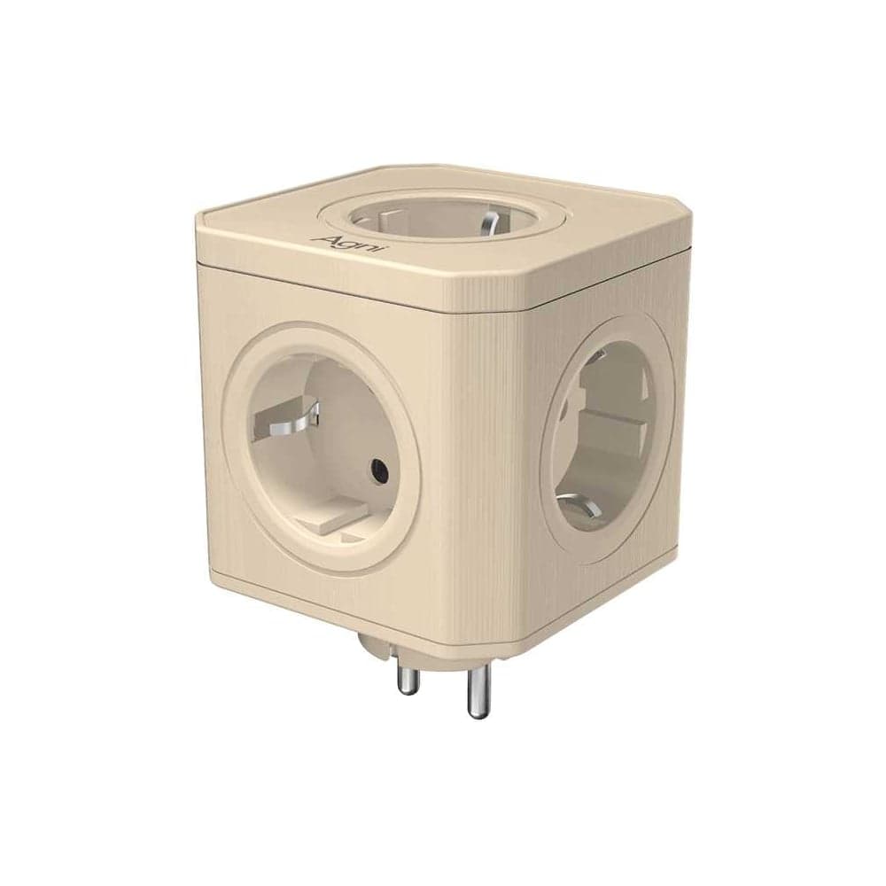 Тройник для розетки AGNI 5 розеток 220, цвет слоновой кости TP-VE5E-ivory