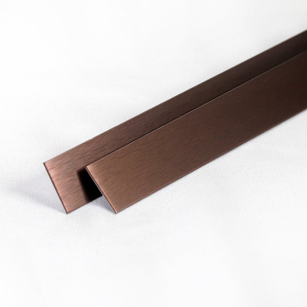 Декоративная полоса Forming P1 h=40 нержавеющая сталь AISI 304 0,8 мм Bronze Satin Matt AFP длина 1500 3021